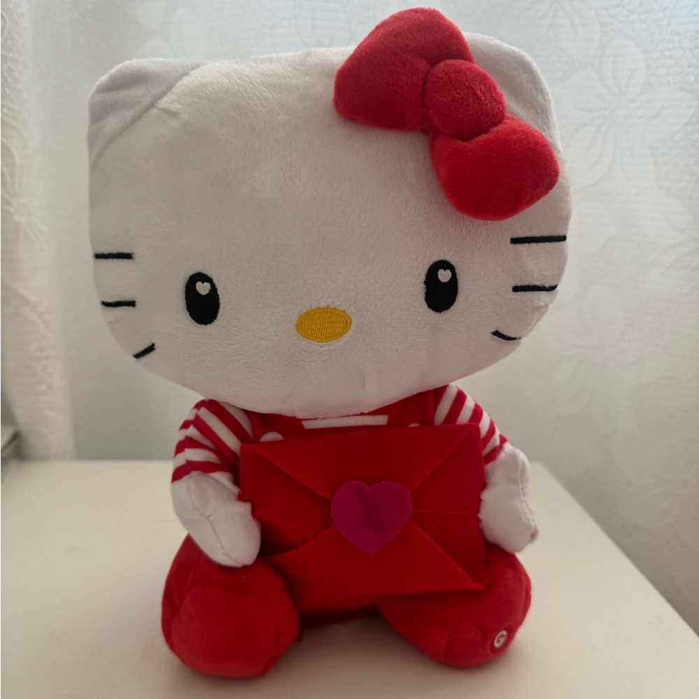 Hello Kitty Dancing Valentine’s Day plushie/ batteries compartment